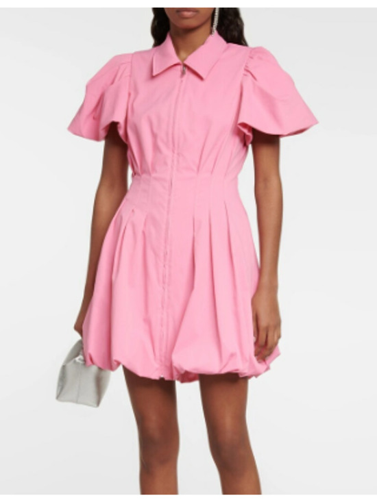 Jonathan Simkhai Dresses & Skirts - Jonathan Simkhai Cleo Puff Sleeve Pintuck Mini Shirt Dress Pink Women's Size 0